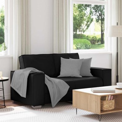 vidaXL Zweisitzer-Sofa Schwarz 160 cm Kunstleder