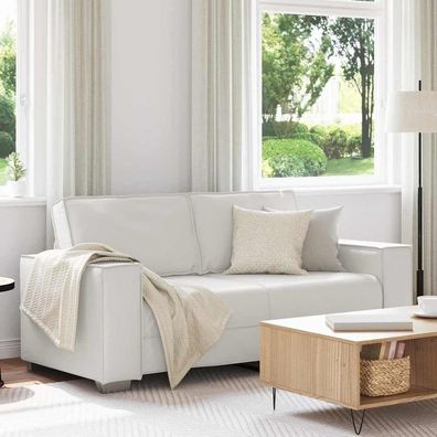 vidaXL Zweisitzer-Sofa Weiß 180 cm Kunstleder