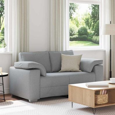 vidaXL Zweisitzer-Sofa Hellgrau 160 cm Stoff