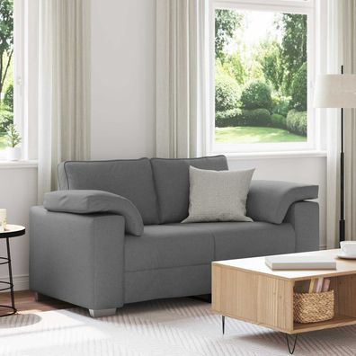 vidaXL Zweisitzer-Sofa Dunkelgrau 160 cm Stoff