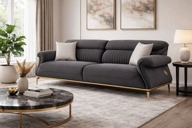 Luxuriöses Sofa mit Goldakzenten für modernes Wohnen Stilvolle Möbel Hochwertige