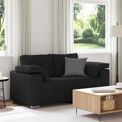 vidaXL Zweisitzer-Sofa Schwarz 160 cm Stoff