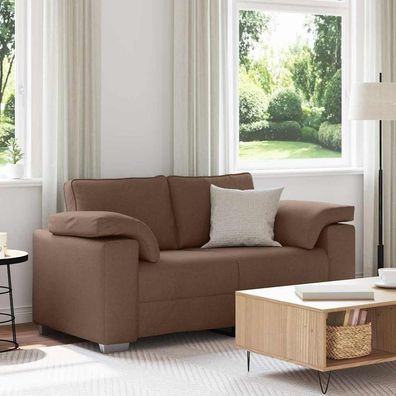 vidaXL Zweisitzer-Sofa Braun 160 cm Stoff
