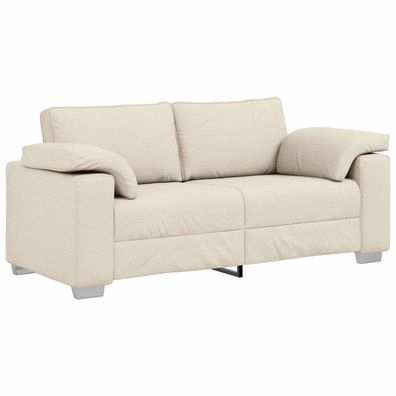 vidaXL 2-Sitzer Sofa Beige 180 cm Leinenmischgewebe
