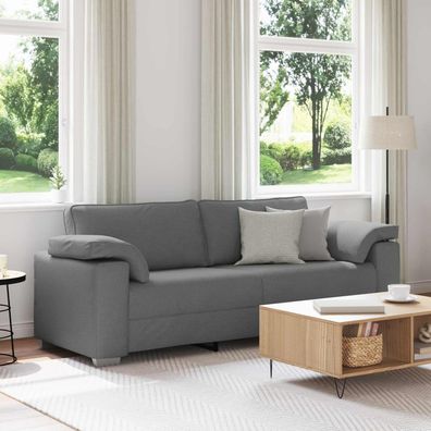 vidaXL 3-Sitzer-Sofa Dunkelgrau 220 cm Stoff