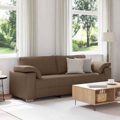 vidaXL 3-Sitzer-Sofa Braun 220 cm Stoff