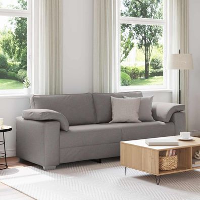 vidaXL 3-Sitzer-Sofa Taupe 220 cm Stoff