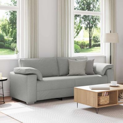vidaXL 3-Sitzer-Sofa Wolkengrau 220 cm Stoff
