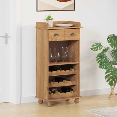 vidaXL Weinschrank ASKIM Honigwachs 57 x 37 x 114 cm