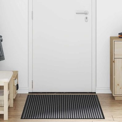 vidaXL Fußmatte Schwarz 80 x 120 cm Polypropylen