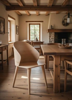 Stuhl für das Esszimmer aus hochwertigem Holz – Stilvolles Design