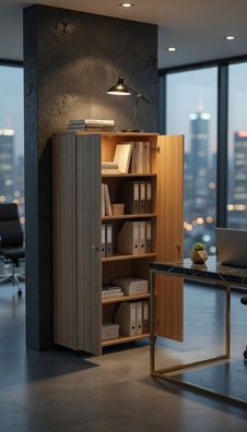 Kompakter Schrank aus Holz für modernes Wohnen