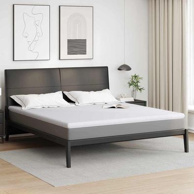 vidaXL Matratzenauflage Weiß 180 x 200 cm Jacquard Stoff