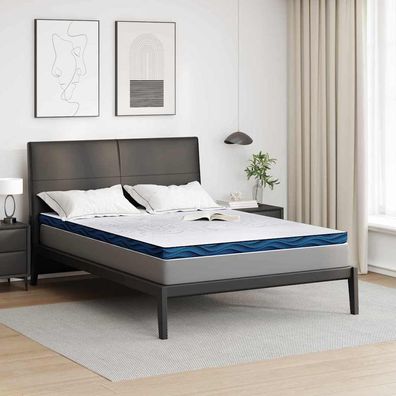 vidaXL Matratzenauflage Weiß 140 x 200 cm Jacquard-Stoff