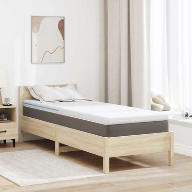 vidaXL Matratzenauflage Weiß 80 x 200 cm Jacquard-Stoff