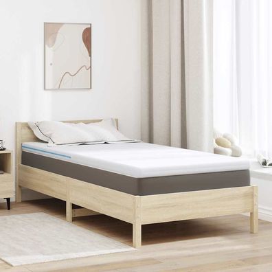 vidaXL Matratzenauflage Weiß 90 x 200 cm Jacquard-Stoff