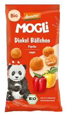 3x MOGLi Naturkost GmbH Demeter Dinkel Bällchen Paprika 40g