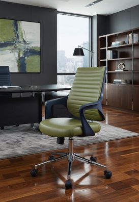 Ergonomischer Bürostuhl mit Kunstleder und stabilem Metallgestell