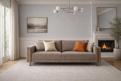 Moderne Wohnzimmer Textilcouch Designer Polstersofa Edler 4-Sitzer