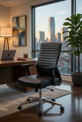 Komfortabler Bürostuhl für Büro und Homeoffice Schwarz