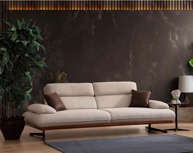 Modernes 3-Sitzer Sofa Beige mit bequemem Sitzkomfort für Ihr Zuhause