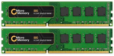 CoreParts MMKN073-16GB, 16 GB, 2 x 8 GB, DDR3, 1600 MHz, Grün