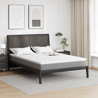 vidaXL Kokosnuss Topper Weiß 160 x 200 cm Jacquard-Stoff