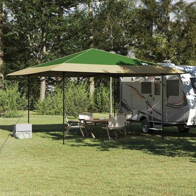 vidaXL Pavillon-Zelt Grün 395 x 395 x 251 cm Stoff