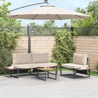 vidaXL Couchtisch Schwarz und Braun 55 x 55 x 35 cm