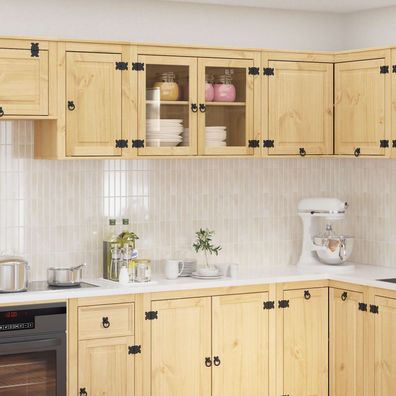 vidaXL Schrank SKI Honigbraun 80 x 32 x 60 cm Massives Kiefernholz
