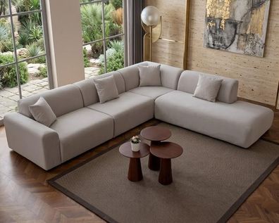 Wohnzimmer-Sofa Moderner Stil Weiß Holzgestell Weich Elegant Entspannend