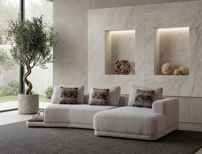 Wohnzimmer Sofa Moderner Stil Beige Lang Entspannend Komfortabel