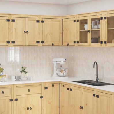 vidaXL Schrank SKI Honigbraun 80 x 80 x 60 cm Massives Kiefernholz