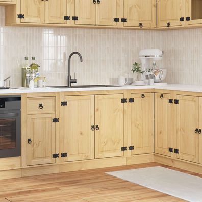 vidaXL Schrank SKI Honigbraun 80 x 46 x 81 cm Massives Kiefernholz