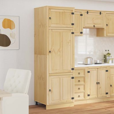 vidaXL Schrank SKI Honigbraun 66 x 58 x 207 cm Massives Kiefernholz
