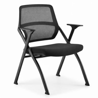 Moderne Seminarstuhl mit ergonomischer Netzrückenlehne und Armlehnen