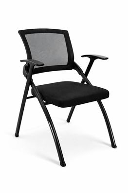 Moderner Seminarstuhl mit Netzrückenlehne und ergonomischen Armlehnen