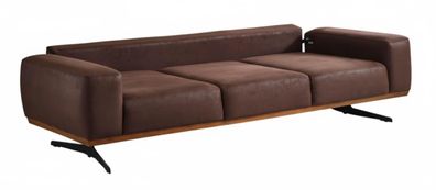 4-Sitzer Sofa Modernen Stil Braune Farbe Holzgestell Elegantes Design