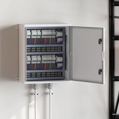 vidaXL Steuerungsschrank Grau 57 x 23 x 60 cm ABS Kunststoff