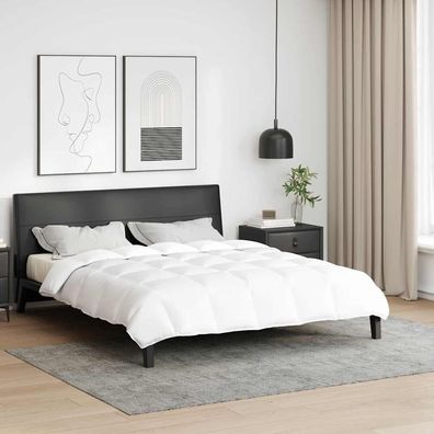 vidaXL Bettdecke Weiß 240 x 220 cm Feder