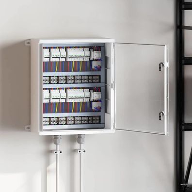vidaXL Steuerungsschrank Grau 57 x 23 x 60 cm ABS Kunststoff