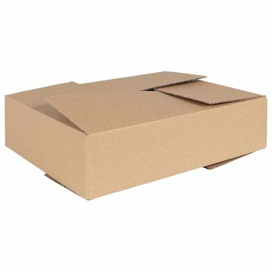 vidaXL Faltbox mit Speicher 50 pcs Natur 40 x 30 x 10 cm Karton