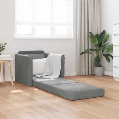 vidaXL Schlafsofa Dunkelgrau 74 x 77 x 81 cm Samt