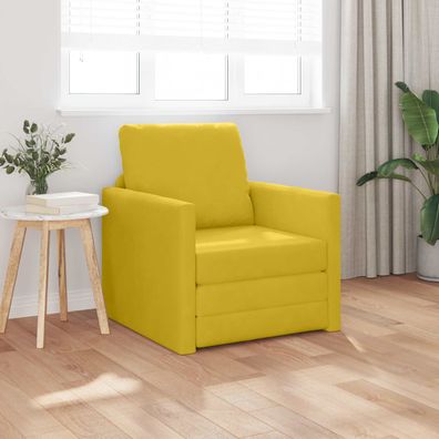 vidaXL Schlafsofa Dunkelgelb 74 x 77 x 81 cm Samt