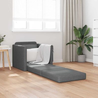 vidaXL Schlafsofa 60cm Dunkelgrau Stoff