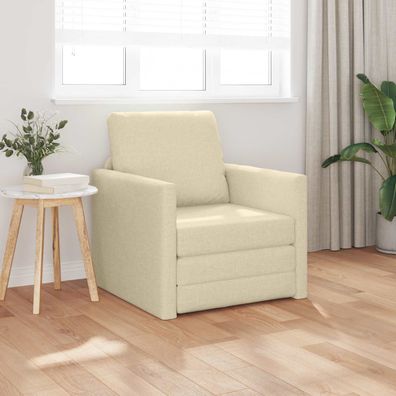 vidaXL Schlafsofa Creme 74 x 77 x 81 cm Stoff
