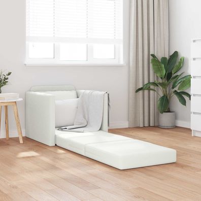 vidaXL Schlafsofa 60cm Weiß Kunstleder