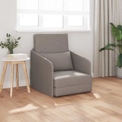 vidaXL Schlafsofa Taupe 65 x 80 x 83 cm Stoff