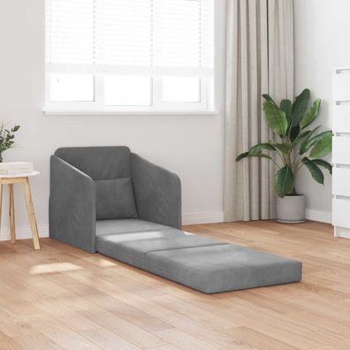 vidaXL Schlafsofa Dunkelgrau 65 x 80 x 83 cm Samt