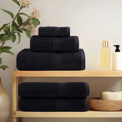vidaXL Gästetuch SOLUND 50 Stk. Schwarz 50 x 100 cm 550 gsm
